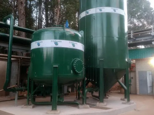 Estação de tratamento de águas modular pressurizada da Filtrando