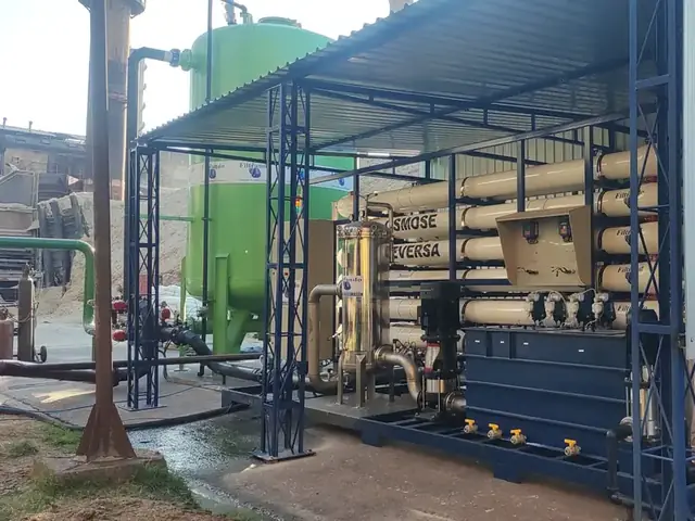 Unidade de osmose reversa da Filtrando instalada em campo