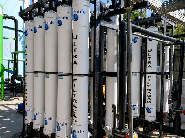Sistema de ultrafiltração da Filtrando com membranas de fibra oca