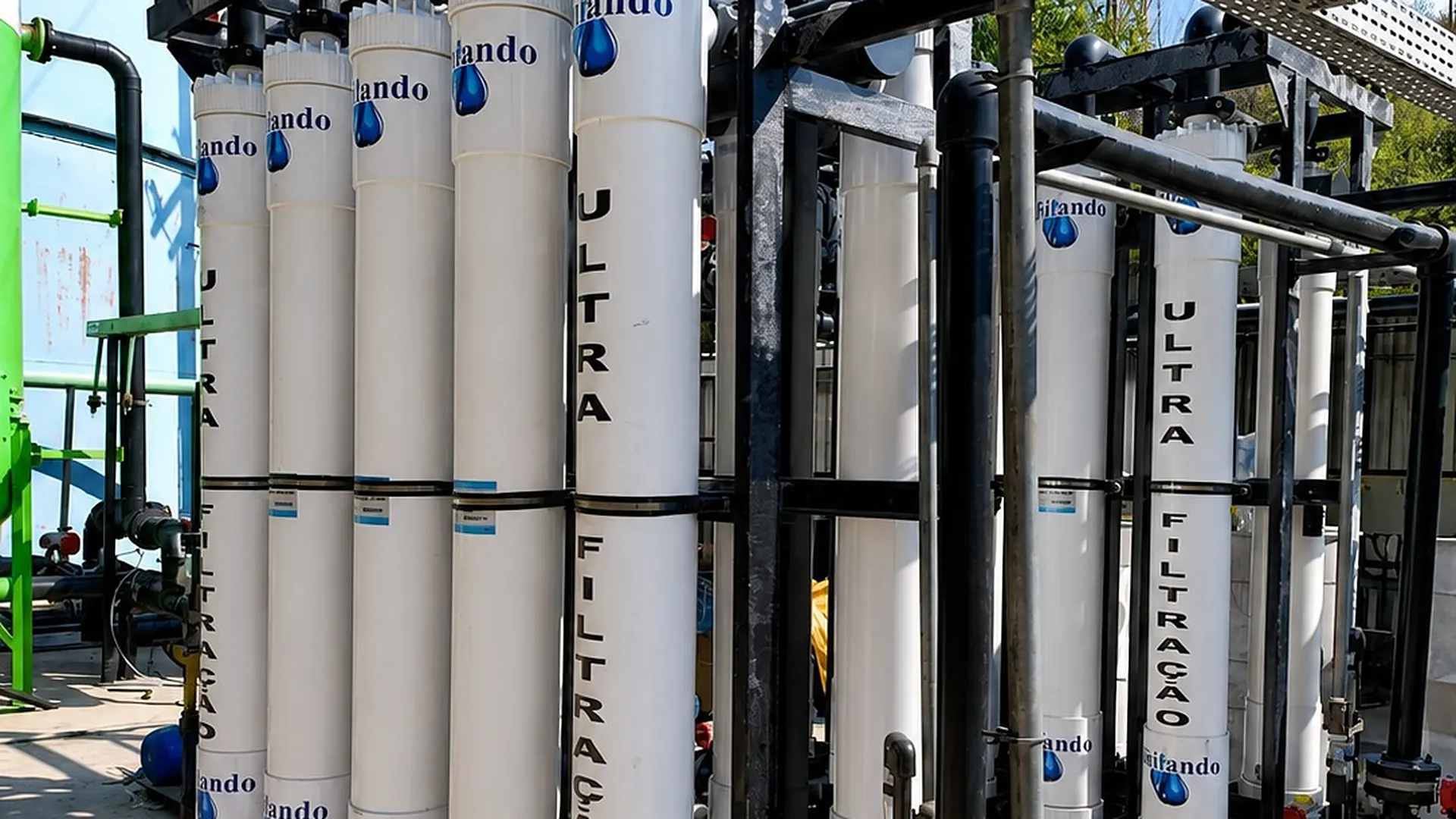Sistema de ultrafiltração da Filtrando com módulos de membranas de fibra oca para data centers